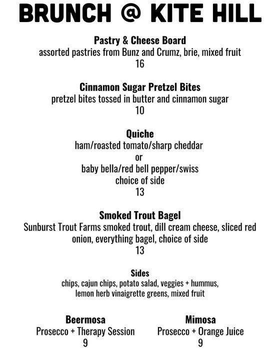 The menu is set and doors open at 11 for Brunch @ ...