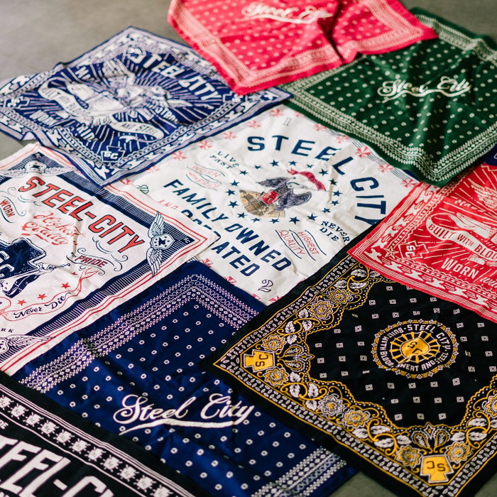 Got a few more for our studio. Thanks @steelcitybrand for sending them over. This bandana collection was designed by @cmpt_rules between 2023 - 2025