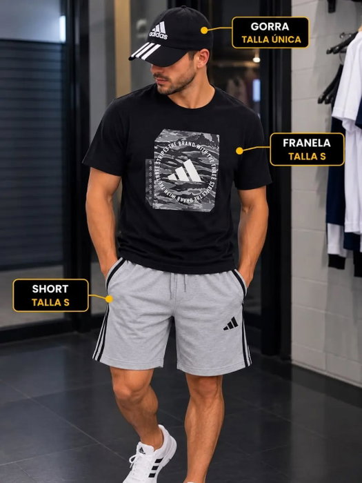 ✨ Disponible en G&Gshopping ✨

Short, camiseta y gorra Adidas 🔥

Comodidad, est