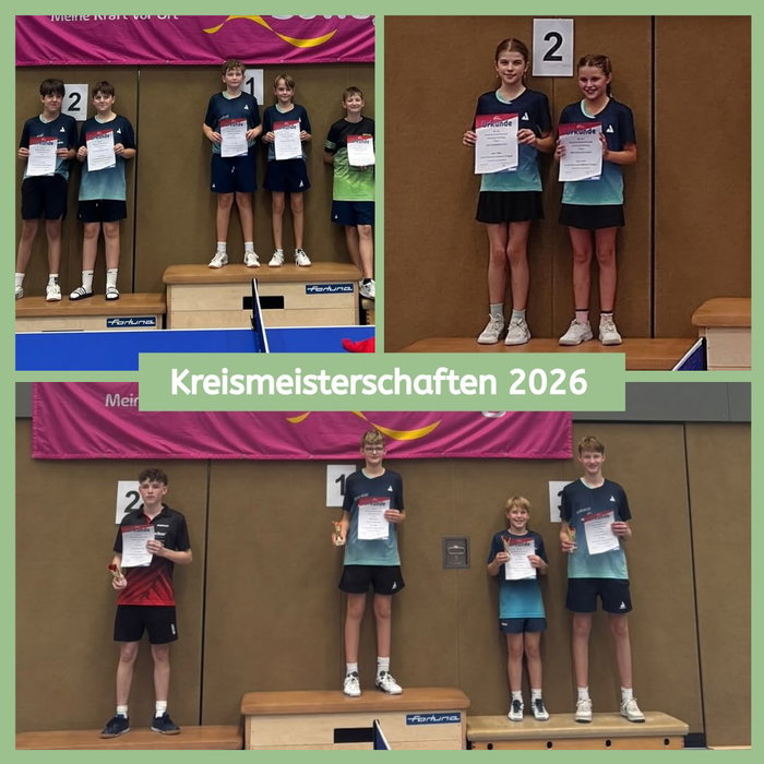 Kreismeisterschaften des Nachwuchses 2026: Grün-Weiß dominiert in Oberbrechen 💚🤍💪🏼 Sechs Kreismeistertitel, drei von