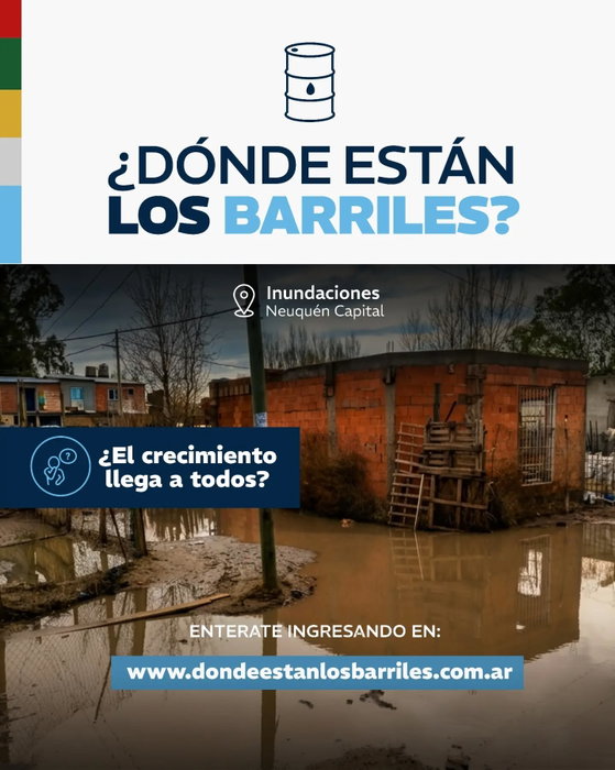 Publicación del Instagram de CUMPLIR: Llueve y la calle se transforma en una laguna. 𝐂𝐮𝐚𝐥𝐪𝐮𝐢𝐞𝐫𝐚 𝐪𝐮𝐞 𝐯𝐢𝐯𝐚 𝐞𝐧 𝐍𝐞𝐮𝐪𝐮𝐞́𝐧 𝐂𝐚𝐩𝐢𝐭𝐚𝐥 𝐬𝐚𝐛…