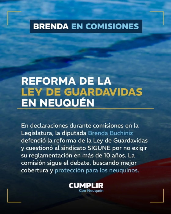 Publicación del Instagram de CUMPLIR: ⚠️ Más de 10 años sin reglamentar. Miles de neuquinos sin protección. Nuestra diputada @b…