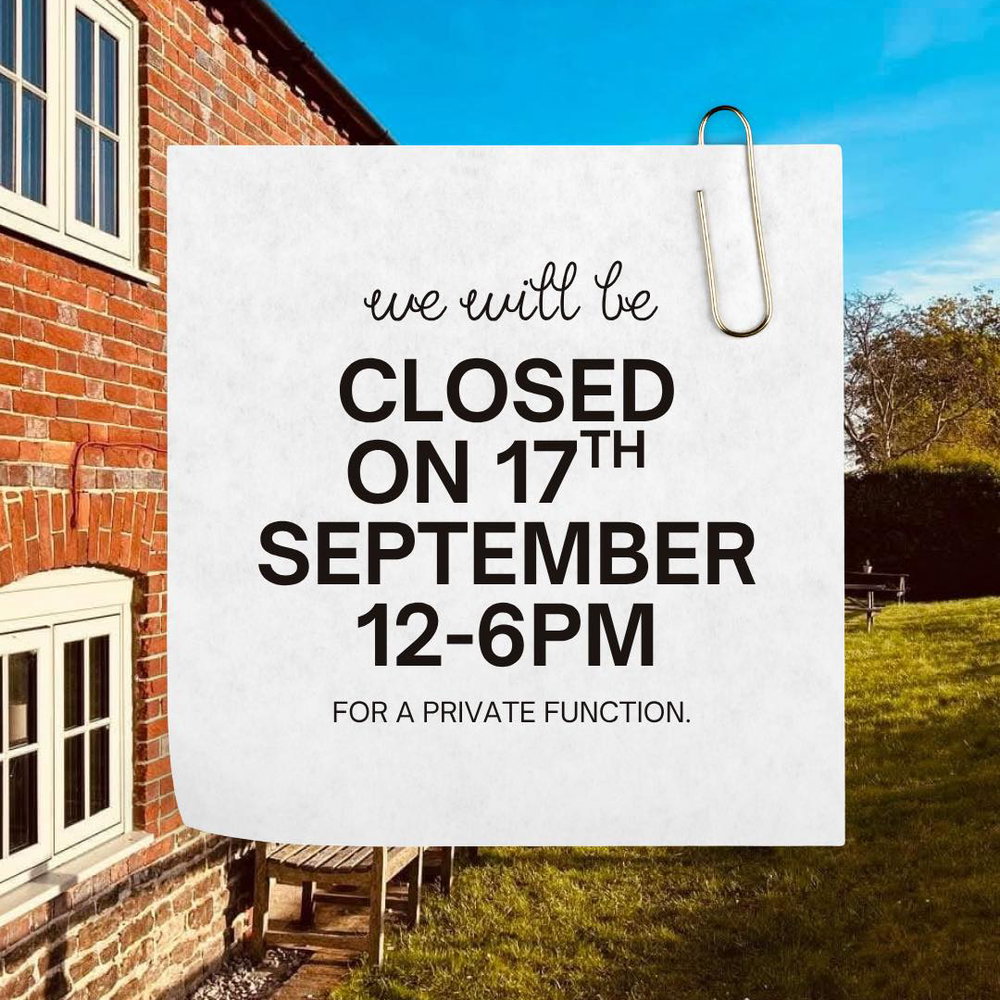Please note we will be closed for lunch service on Thursday 17th September due to a private function; openi…