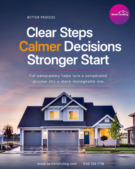 A mortgage process should leave you informed, not overwhelmed. Better Lending is built around direct access to an experi