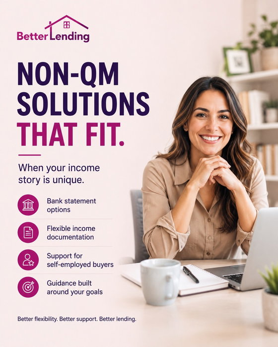 Traditional mortgage guidelines don’t fit every borrower. Non-QM options may provide alternative ways to qualify for sel
