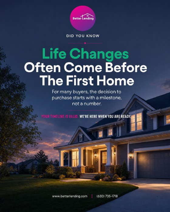 A first home often follows major life milestones, not a set birthday.
Career shifts, marriage, children, relocation, ca