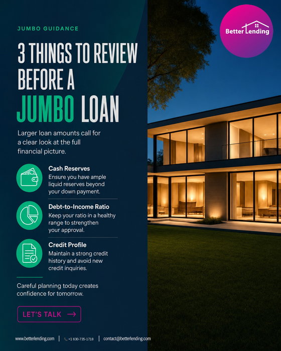 Higher-priced homes often lead borrowers into jumbo loan conversations, but the real planning work goes beyond the listi