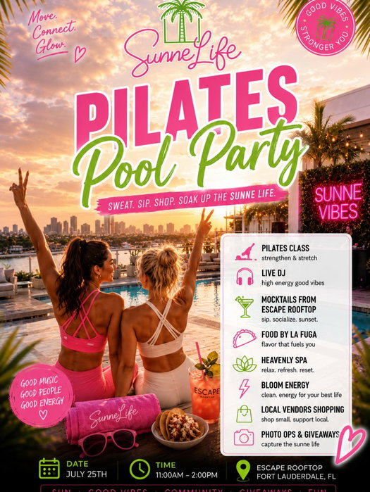 Your Favorite Pilates Pop up is Back 💛💛. Sunne Life is Popping up The Shorebreak Hotel. Think morning movement with...