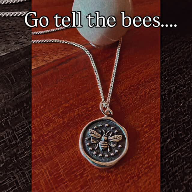Go tell the bees that I am gone... This Sterling Silver, Wax Seal Bee Pendant is perfect for Outlander Fans! Dimensions of pendant are 22 x 15mm on a 16"sterling silver snake chain. DM for details!
