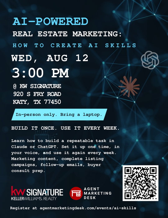 Build it once. Use it every week.

Wednesday at 3:00 PM, we’re teaching agents h