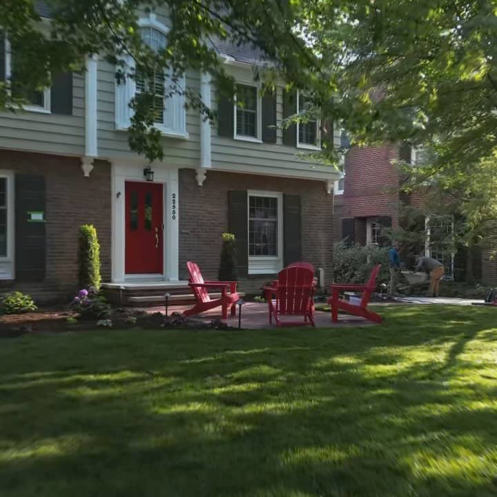 This front and back transformation in Shaker heights was a fun one! We had the opportunity to solve grade change and acc