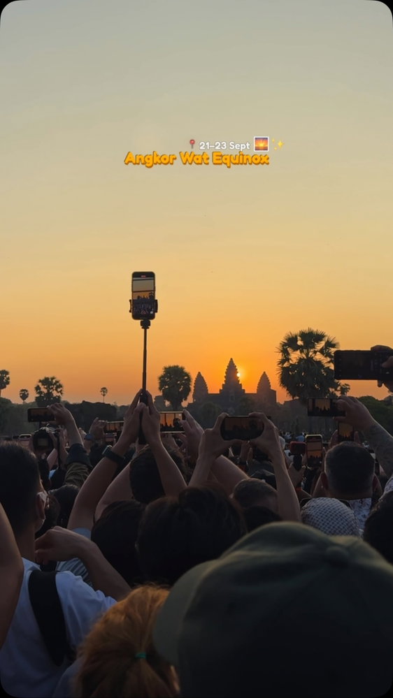 Chasing sunrises is what we live for, but this one is pure magic 🌅✨
The Autumn Equinox returns to Angkor Wat this September! Watching the sun rise perfectly over the central tower is a sight you’ll never forget—and it only happens twice a year (March & September). 🇰🇭
Set those early alarms and join @jomnotexplore for one of Cambodia’s most iconic moments! 📸🧭