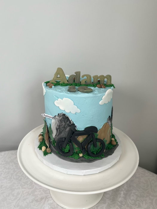 Mountain biking theme for Adam’s celebration 🚵♂️