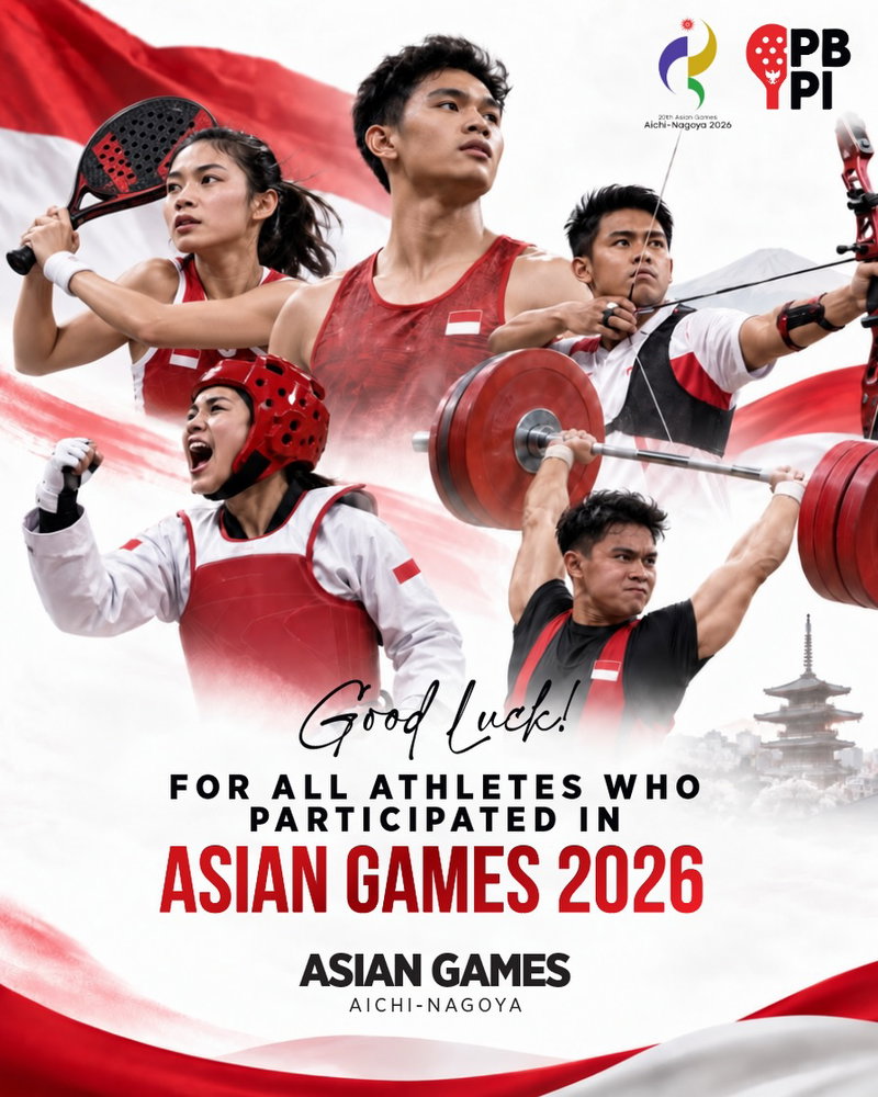 GOOD LUCK, KONTINGEN INDONESIA! 🇮🇩🔥

Selamat bertanding dan berjuang kepada seluruh pahlawan olahraga dari 35 Cabang Olahraga yang mewakili Indonesia di ajang 20th Asian Games 2026 Aichi-Nagoya, Jepang.

Mari kita berikan doa dan dukungan penuh untuk kesuksesan seluruh atlet Merah Putih di kancah Asia. Ketik “INDONESIA BISA” di kolom komentar untuk menyalurkan semangatmu! 👇