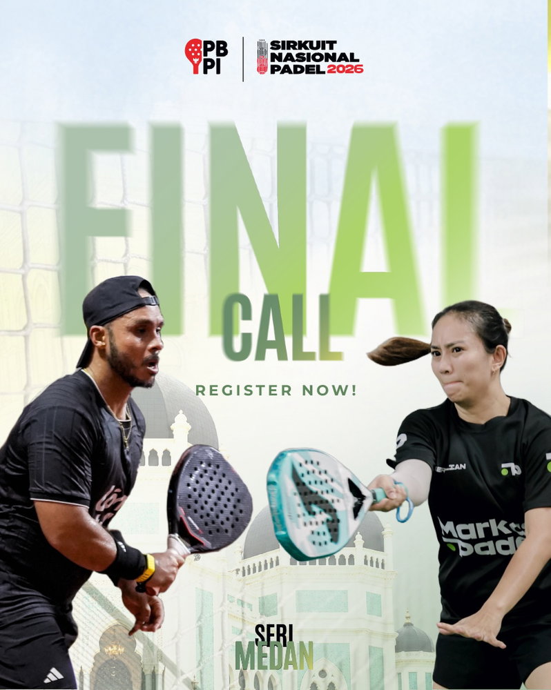 FINAL CALL! 🚨🎾
Pendaftaran Sirkuit Nasional Padel 2026 Seri Medan akan resmi ditutup MALAM INI tepat pukul 00.00!
Waktu Anda benar-benar hampir habis. Ini adalah jam-jam terakhir untuk mengamankan slot dan memastikan Anda ikut bersaing memperebutkan poin nasional di seri ini. Jangan sampai terlewat! 🔥
⏳ Batas Akhir Pendaftaran: HARI INI, 19 September 2026, pukul 00.00
🗓️ Tanggal Pertandingan: 24 - 27 September 2026
Segera klik link di bio untuk mendaftar sekarang juga sebelum pendaftaran benar-benar ditutup!
Tag partner andalan Anda di bawah agar langsung mendaftar malam ini! 👇