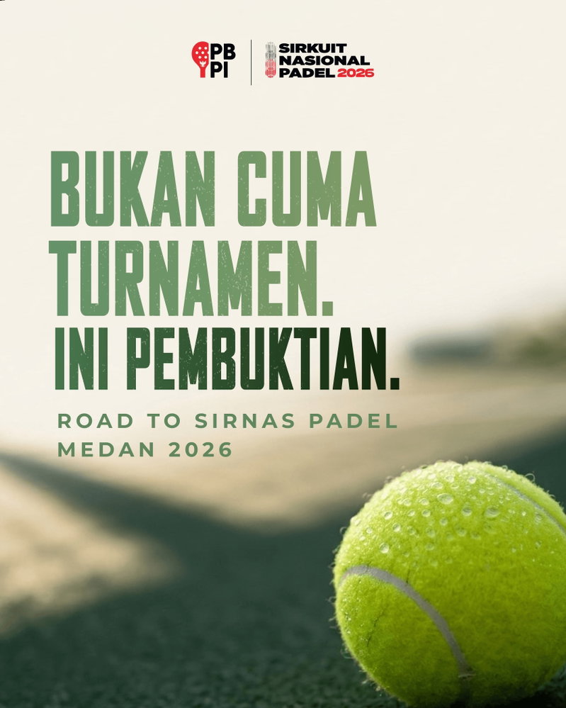 Bukan sekadar turnamen, ini adalah panggung pembuktian. 🎾🔥

Sirkuit Nasional Padel 2026 seri Medan secara resmi memanggil para juara. Ini bukan lagi hanya tentang kemenangan semata, melainkan momentum krusial untuk menguji konsistensi permainan Anda di level tertinggi.

Setiap poin yang diraih sangat berharga untuk mendongkrak peringkat nasional. Ini adalah kesempatan terbaik untuk mengambil posisi, menunjukkan kualitas, dan mengukir nama Anda sebagai yang terbaik di Indonesia. 🇮🇩✨

Persiapkan diri Anda untuk pertarungan sesungguhnya:
🗓️ 24 - 27 September 2026
📍 @padelpeople.medan
📍 @brospolonia

Fokuskan mental, matangkan strategi, dan jadilah bagian dari sejarah Padel tanah air.

Sudah siap membuktikan kemampuan Anda di lapangan? Mention partner andalan Anda di kolom komentar! 👇