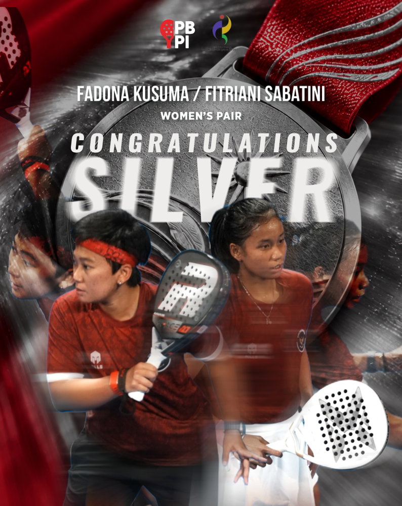 🏆 SILVER ACHIEVED! 🥈✨
Selamat untuk Fadona Kusuma & Fitriani Sabatini atas perjuangan luar biasa sebagai Women’s Pair! 💪🔥
Setiap rally, setiap poin, dan setiap perjuangan akhirnya terbayar dengan sebuah medali perak🥈❤️
Bangga dengan semangat, kerja keras, dan pantang menyerah kalian!
Yuk, berikan apresiasi dan ucapan selamat untuk pahlawan olahraga kita di kolom komentar! 👇