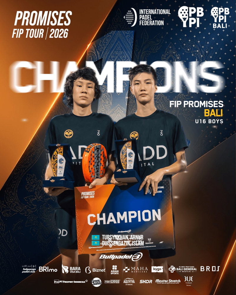 International heat on the Bali courts! 🔥🌍
The U16 Boys division brought intense matchups and world-class rallies to the FIP Promises Bali 2026. We witnessed incredible sportsmanship and raw talent from these young warriors! 🎾💨
A massive salute to the pairs who conquered the podium:
🏆 CHAMPIONS: Arnur Tursynkhan & Islam Duissengazin 🇰🇿
🥈 RUNNER-UP: Eziq Fadihilah Purwoko & Ritesh Gill 🇮🇩
Way to play your hearts out and put on a fantastic show, boys! 🙌
Let’s give them the recognition they deserve! Leave a 🏆 in the comments to celebrate these amazing athletes! 👇