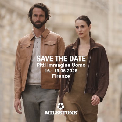 Save the Date – MILESTONE – PITTI IMMAGINE UOMO 110 – Florenz
°
In wenigen Wochen ist es wieder so weit!
Die 110. Ausgabe der Pitti Immagine Uomo findet vom 16. bis 19. Juni 2026 in Florenz statt.
°
MILESTONE wird wieder auf der weltweit größten Fachmesse für Herrenmode vertreten sein und dort Branchenexperten die neue Frühjahr/Sommer-Kollektion 2027 präsentieren.
°
Florenz wird erneut zum internationalen Treffpunkt für Einkäufer und Modebegeisterte aus aller Welt.
°
MILESTONE freut sich auf Ihren Besuch!
Sie finden uns auf dem Messegelände im Padiglione Centrale.
°
📍Florenz – Pitti Immagine Uomo: 16.–19. Juni 2026
Stand H24 in the Padiglione Centrale
°
°
°
°
°
Save the Date – MILESTONE – PITTI IMMAGINE UOMO 110 – Florence
°
In just a few weeks, the time will have come again!
The 110th edition of Pitti Immagine Uomo will take place in Florence from June 16 to 19, 2026.
°
MILESTONE will be represented at the world’s largest trade fair for men’s fashion, presenting its new Spring/Summer 2027 collection to industry experts.
°
Florence will once again become an international meeting point for buyers and fashion enthusiasts from around the globe.
°
MILESTONE looks forward to your visit!
You can find us at the exhibition grounds in the Padiglione Centrale.
°
📍Florenz – Pitti Immagine Uomo: 16.–19. Juni 2026
Stand H24 in the Padiglione Centrale
°
°
#pitti110  #pittiuomo #milestonejackets #pittiimmagine #pittiumo110
°
*
_________________________