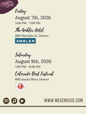 Two solo acoustic shows this weekend! @coloradobeeffestival @amblerdenver