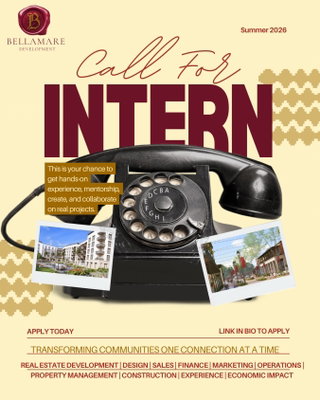 CALLING ALL INTERNS! ☎️ Bellamare Development is now accepting applications for our Summer 2026 Internship Program. Be