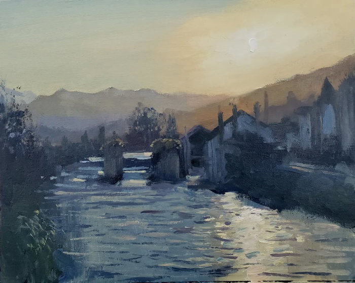 Quick capture this evening...#pleinairpainting #couseranspyrenees