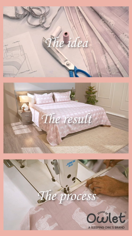 ✨ From a simple idea to a masterpiece of comfort. 🪡🛏️

Every House of Owlet bedsheet begins with a vision, brought to life through thoughtful design, premium fabric, and expert craftsmanship. From the first sketch to the final stitch, every detail is created to make your bedroom feel elegant, comfortable, and timeless.

Because great sleep starts with quality you can see and feel. 💖

Luxury bedding, premium bedsheets, soft bedsheets, bedroom essentials, elegant home décor, designer bedsheets, handcrafted quality, House of Owlet.

#HouseOfOwlet #LuxuryBedding #PremiumBedsheets #BedroomDecor #HomeDecor #SoftBedding #CottonSatin #ElegantLiving #SleepInStyle #BedroomGoals #QualityCraftsmanship #MadeWithCare #IndianHomeDecor #BeddingEssentials #ComfortAndStyle #LuxuryHome #DesignerBedsheets #DreamBedroom #HomeInspiration