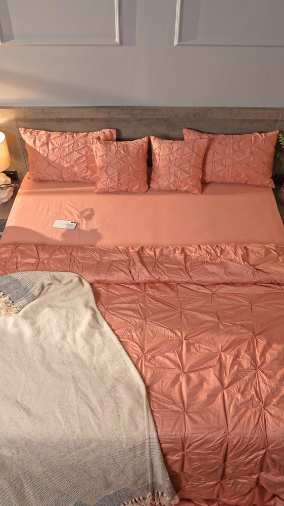 Wrap yourself in comfort, every single night. 🤍✨

Transform your bedroom into a cozy retreat with our premium Pinch Bloom Bedding Set—crafted for softness, style, and everyday luxury. Featuring a beautifully quilted comforter with matching pillow covers, it's the perfect blend of comfort and elegance for every home.

✨ Ultra-soft fabric
🛏️ Cozy & lightweight comfort
🏡 Perfect for every season
💖 Designed to elevate your bedroom décor

#ComforterSet #BeddingSet #LuxuryBedding #BedroomDecor #CozyHome #BedroomGoals #HomeDecor #QuiltedComforter #ComforterLove #PremiumBedding #SoftBedding #HomeFurnishings #BedLinen #BedroomInspiration #InteriorStyle #HomeEssentials #CozyVibes #IndianHomes #DeashaIndia #sleepinstyle 

Comforter Bedding Set, Premium Comforter, Luxury Bedding, Soft Comforter, Bedroom Décor, Cozy Bedroom, Home Furnishing, Quilted Comforter, Bedding Collection, Double Bed Comforter, King Size Comforter, Elegant Bedroom, Premium Bedsheets, Bedroom Makeover.
