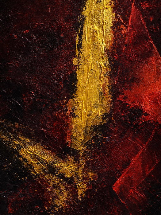 Under the skin of fire,
there is pain — but also truth.
This painting holds what lives beneath the surface:
heat, tensio
