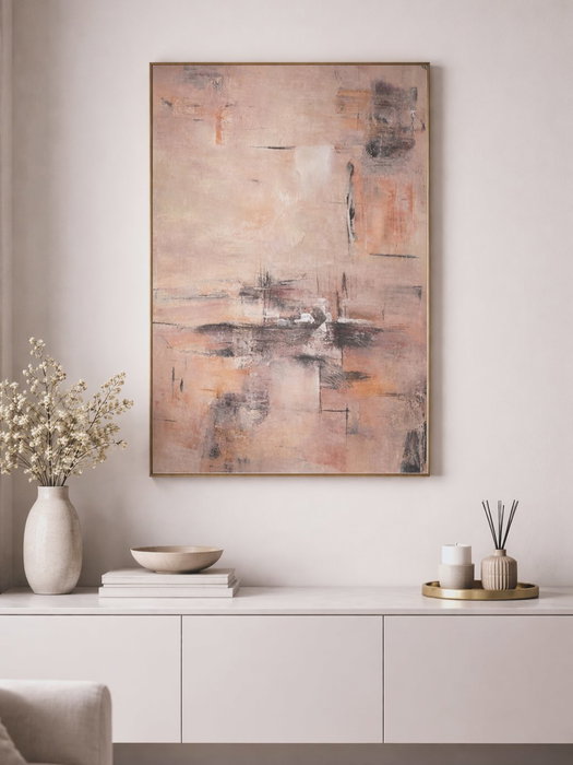 Transmission of light.

Layered pigment, tension softened over time.
Built, erased, carried forward.

What remains is no