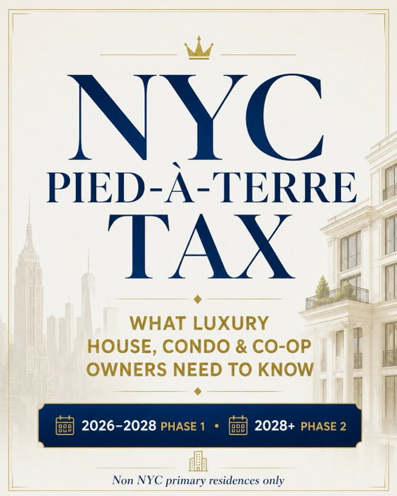 🚨NYC Pied-à-Terre Tax is officially here.

New York State passed the new tax in late May. It takes effect July 1, 2026,