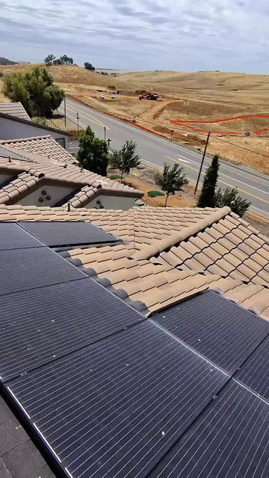 POV: You didn’t realize your solar panels were that dirty 🤯 Watch years of grime disappear in seconds. When was the las