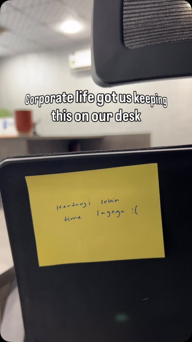 Corporate life got us keeping reminders like these on our desk
