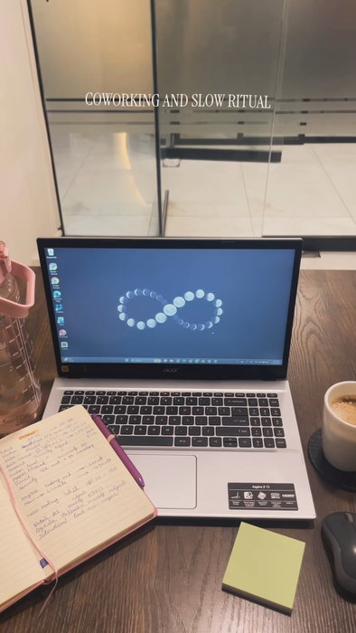 Somewhere between getting things done and taking your time.