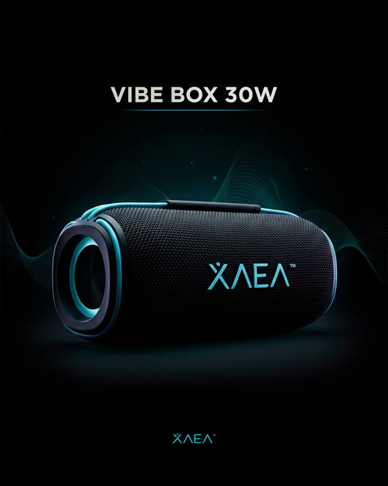 VIBE BOX (30W)
Diseñado para escucharse. Creado para destacarse.
Diseño que se integra y presencia que permanece.
XAEA