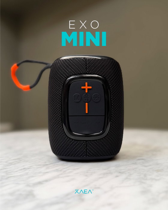 EXO MINI
Sonido potente y compacto.

•Listo para acompañarte a todos lados
•Buen nivel de salida
•Conectividad simple, True Wireless Stereo
•Efectos de luz y RGB dinámico