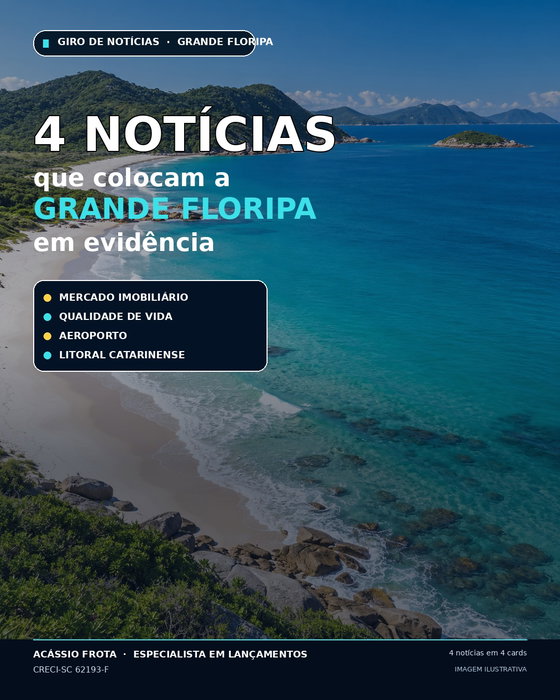 Floripa valorizada, premiada e desejada: 4 notícias que colocam a região em destaque.



R$ 13.607/m