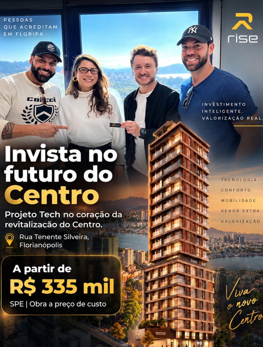 O novo Centro de Florianópolis começa a ganhar forma e o RISE nasce conectado a essa transformação. 