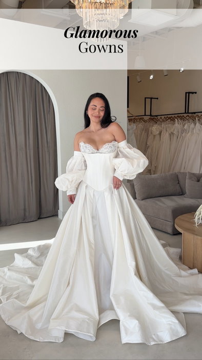 1, 2, or 3? Which glamorous bridal look is your favorite? Comment below. 🤍 Three Galia Lahav wedding dresses, each show