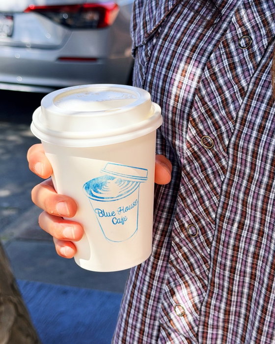 Blue House Cafe on Instagram: Some mornings you don't have time to sit down. That's what the lid is for.