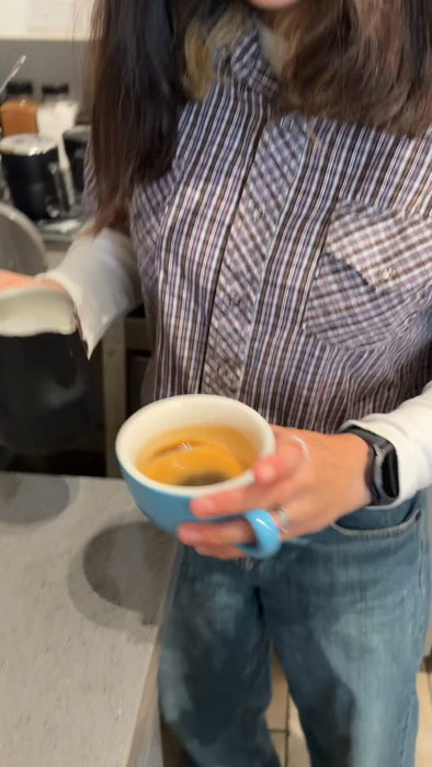 Blue House Cafe on Instagram: Still learning, but that’s a real rosetta.