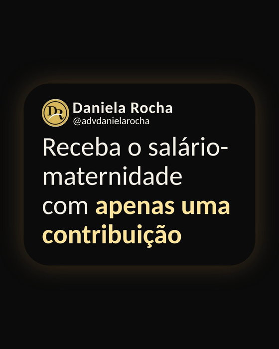 Uma contribuição dá direito ao salário-maternidade? Sim! Para MEIs, autônomas ou seguradas facultativas 👇 Uma única ...