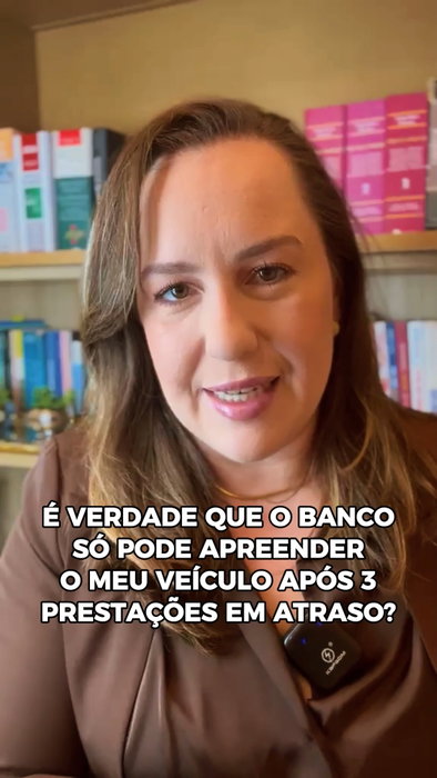⚠️ Você já ouviu que o banco só pode apreender o veículo depois de 3 parcelas atrasadas? Essa informação é FALSA ❌ Pe...
