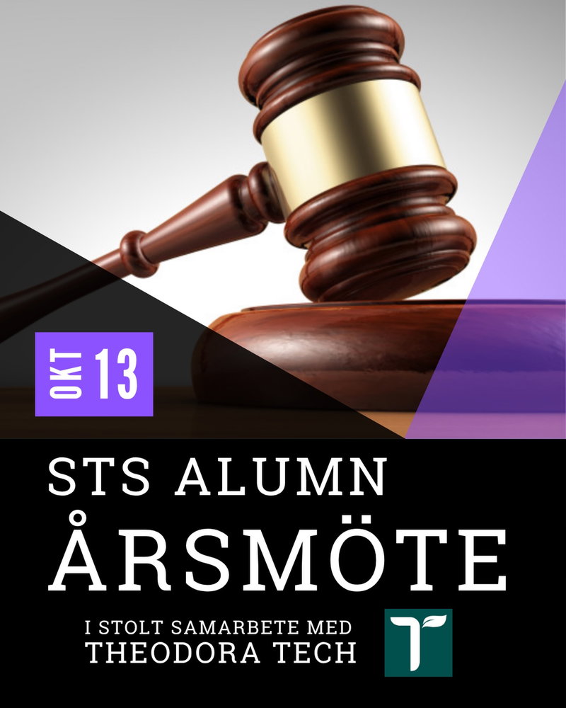 Det är årsmöte i alumnföreningen – så dags att blocka kalendern! 🍂🎈
📅 Datum: Onsdag 13 Oktober
🕒 Tid: 17dk
📍 Plats: Theodora Tech, Upplandsgatan 7, Stockholm
Kom, umgås och var med och forma föreningens framtid! Föreningen bjuder på mat hos Theodora Tech som generöst lånar ut sina lokaler. All info finns i Luma-eventet, se länk i bio.
STYRELSESÖK
Är du intresserad av
att vara med och bygga ut ett starkt nätverk med andra STS-alumner? Anmäl gärna
dig själv eller någon annan som du tycker skulle passa till valberedning via deras formulär i Luma-eventet, och hör gärna av dig om du har några frågor.
Vi ses där! 🎉