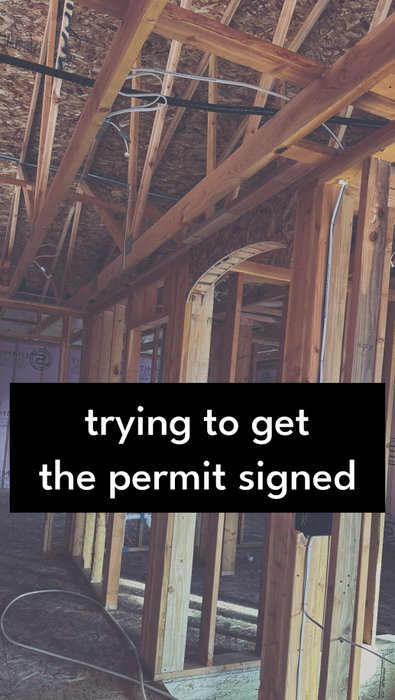 Just temporarily covering up some exposed areas so we can get the permit signed 