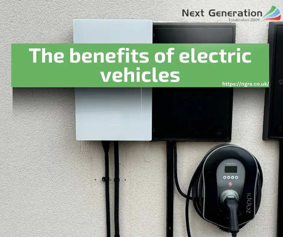 🌿 Go Green with Electric Vehicles and Home EV Chargers! 🚗⚡
Did you know switching to an electric vehicle (EV) can significantly reduce your carbon footprint and contribute to a cleaner planet?
Here’s how EVs benefit the environment:
No harmful emissions mean cleaner air for everyone.
EVs run on renewable energy, reducing dependence on fossil fuels.
They’re a key step toward a sustainable and eco-friendly future.
At Next Generation Renewable Energy, we make it easy to go green with our home EV charger installations. Charge your car conveniently and help protect the environment – all from the comfort of your home! 🌍🔋
Contact us today to learn more about our EV charging solutions.
 #berkshire #buckinghamshire #wiltshire #northamptonshire #RenewableEnergy #sustainablehome #greenenergy #installation #solarpanels #greenfuture #carbonfootprint #solarenergy