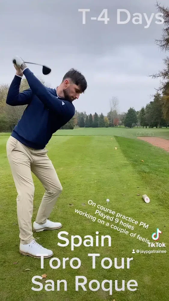 T-4 Days 

Short game again this morning, for me so important to know that if I miss a couple of greens I can make the up and down stress free to carry on momentum. 

I managed to sneak in a very quick 9 holes after work. Again no score keeping just working on a couple of swing thoughts and implementing them into the pre shot routine. 

#golf #golftiktok #golfer #golflife #pgapro #golfcoach #assistantprofessional #tourgolfer #tourlife #progolfer #titleist #golfpride #practicemakesperfect #meaningfulpractice