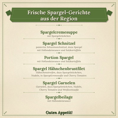Frische Spargel-Gerichte aus der Region jetzt in der Saison! 🍽️