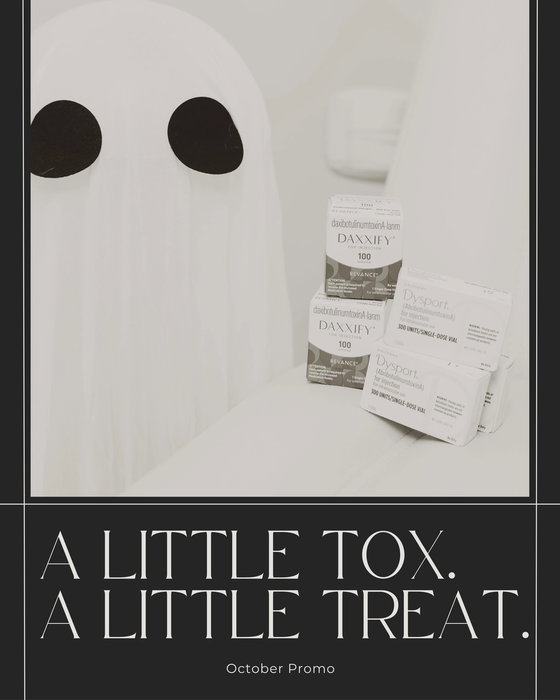 No tricks, just a little something extra for your skincare routine. 👻

All October, book a tox service at Tailored Well
