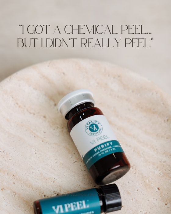 It’s one of the most common questions we hear and the answer might surprise you.
With a VI Peel, visible peeling isn’t